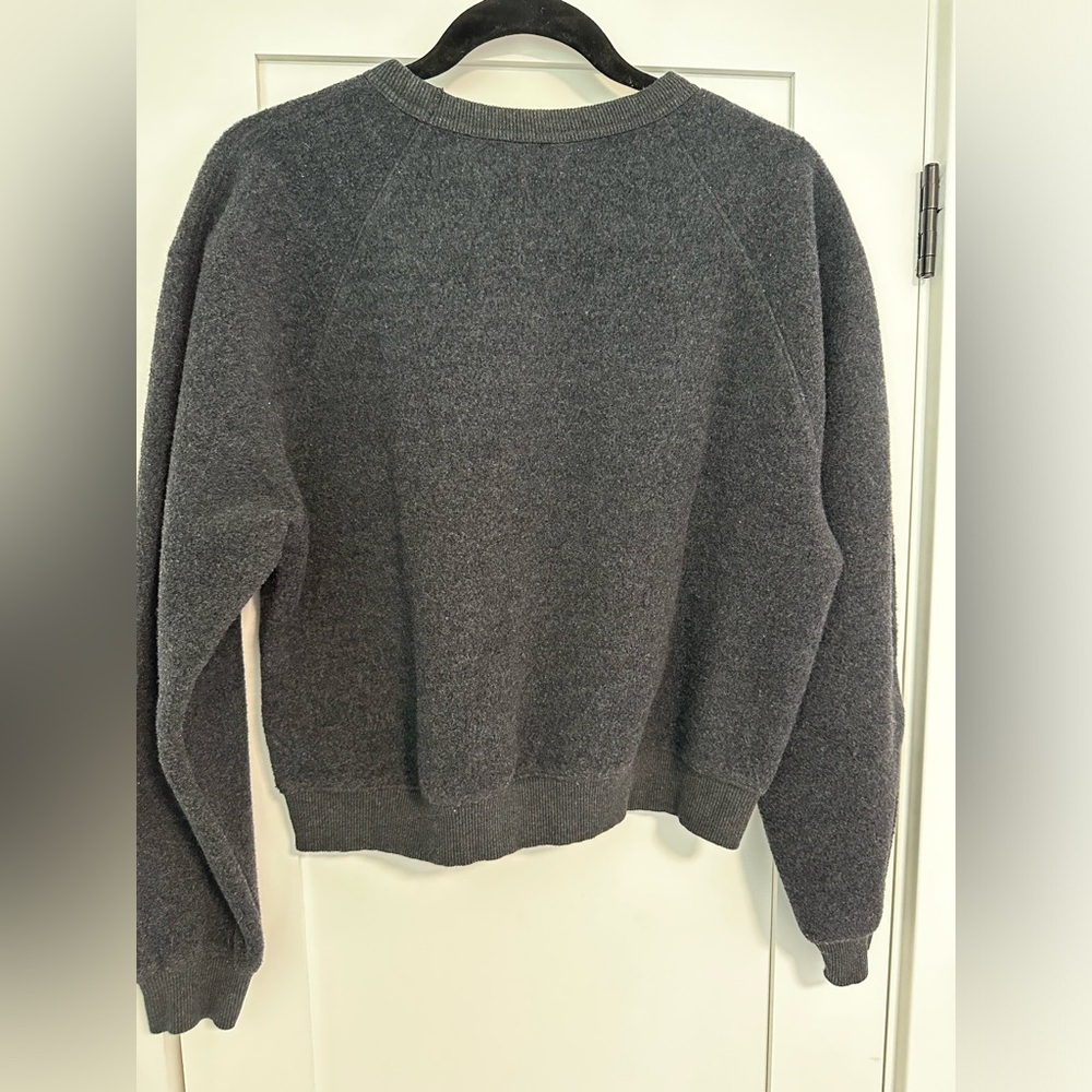 Cozy Gray Wool Sweater, Women, Small